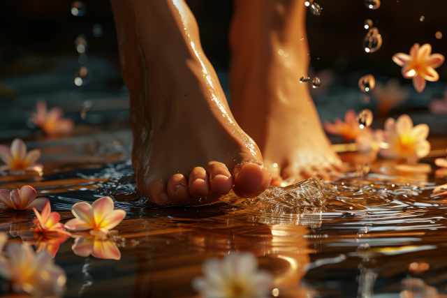 Reflexologie plantaire relaxant stimulant les zones réflexes du pied