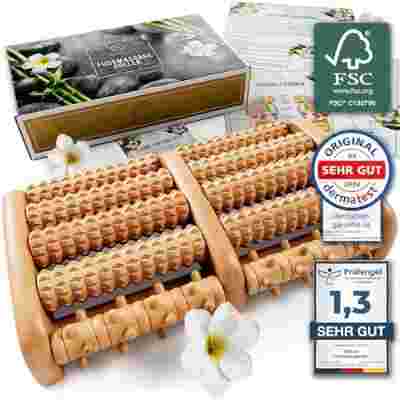 HELDSON – Rouleau de massage en bois premium